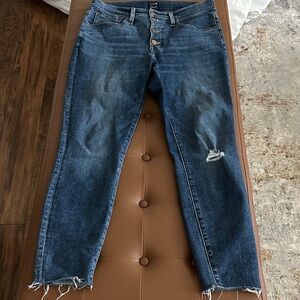 J. Crew Blue Distressed Ankle Jeans